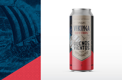 Buenos Vientos - Red Strong Vikinga beer beer art beer branding beer can beer label