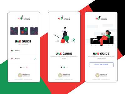 Emirates guide animation app branding design illustration typography ui ux uidesign uiux ux