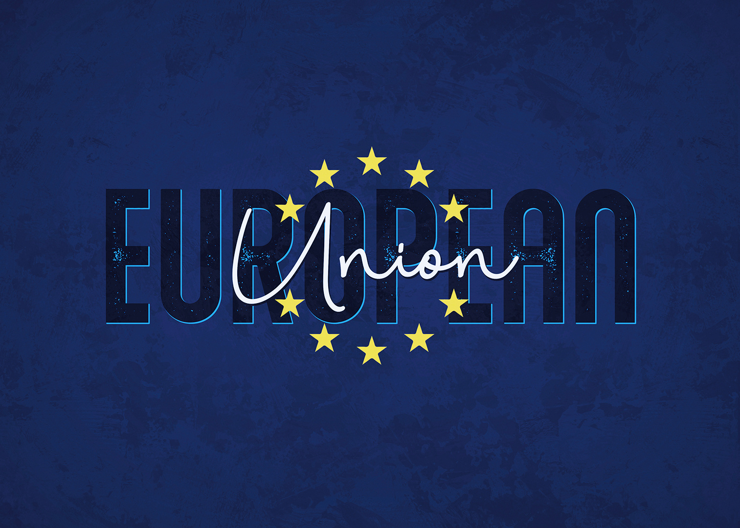European Union Poster design flag lettering logo politics poster print typography