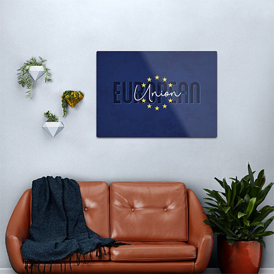 European Union Poster design flag lettering logo politics poster print typography