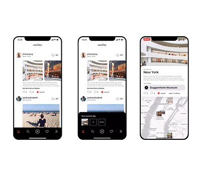 oneDay travel app mobile mobile app product design