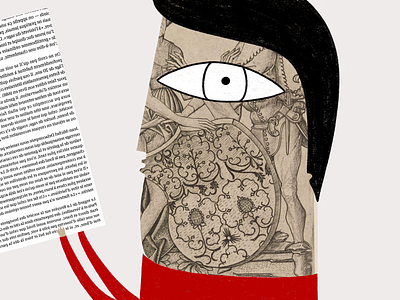Little man holding a book book holding illustration man
