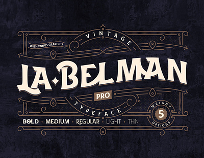 La Belman Pro alphabet decorative design font lettering text type typeface typography vintage