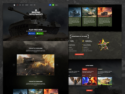 Wargaming – World of Tanks: Mercenaries - Web Design & Web Dev dev gaming mobile playstation responsive tank video game war wargaming web web design web development website worldoftanks xbox