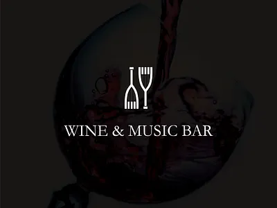 Wine & Music Bar Logo design icon logo logodesign music logo typography ui uidesign vector webdesignagency website website design wine wine and music