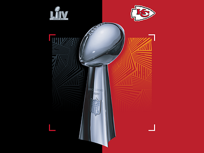 Super Bowl LIV trophy graphic chiefs football kansas city missouri nfl super bowl trophy