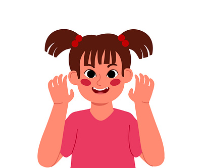 rawrrrr affinity affinitydesigner cartoon character cute dailyillustration design girl illustration portrait vector