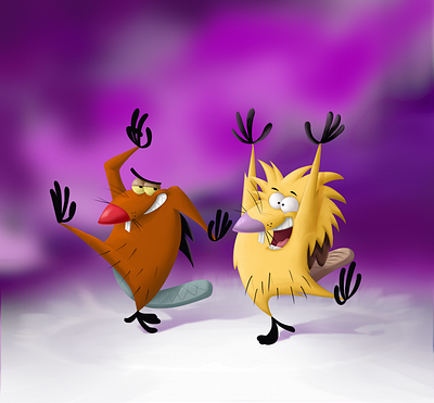 Angry Beavers Fan Art 2d 2d art 2d character 90s cartoon character design digital art digital painting famous design illustration nickelodeon oldies