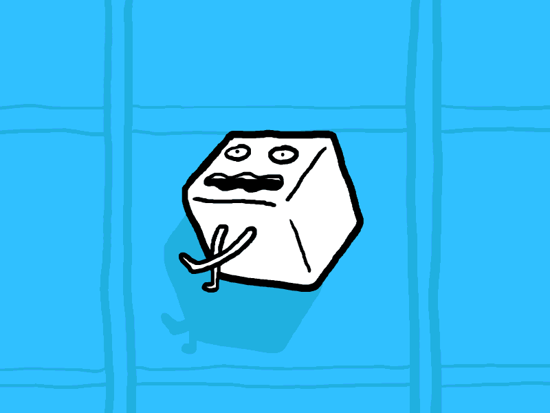 Free Fall blue cube fall jump panic