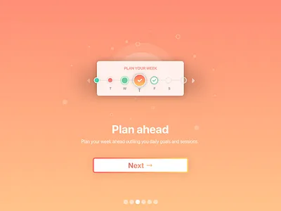 Serene Pro let's you start planning ahead app design gradient icons illustration ui vector