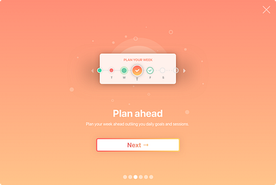 Serene Pro let's you start planning ahead app design gradient icons illustration ui vector