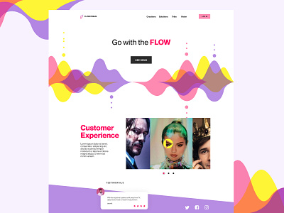 Flow art design ui user interface ux web webdesign