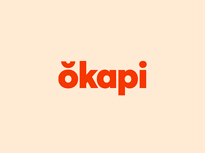 ŏkapi 2020 agency brand branding color logo logotype marca orange red studio typography