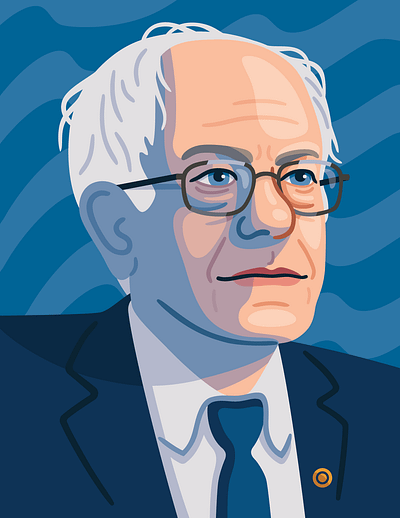 Bernie 2020 bernie sanders illustration politics portrait vector