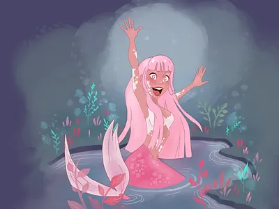 Milky mermaid art children book children illustration illustration magic mermaid mermay