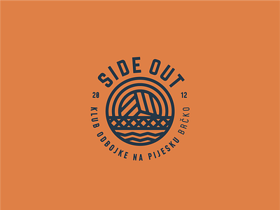 SideOut ball beach beachball branding bridge design identity illustration logo minimal river simple volley volleyball