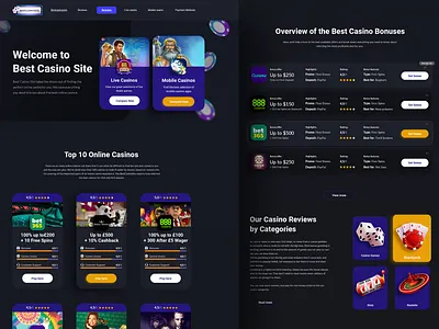 Best Casino SItes casino casinos landing page landing page design ui ui ux ui ux design ui design uiux web page design webdesign website design