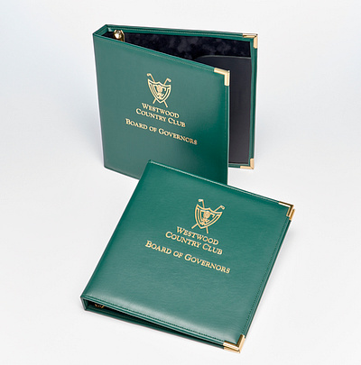 Custom High End Country Club Binders by Sneller advertising branding custom packaging made in usa marketing packaging presentation packaging promotion promotional packaging sneller