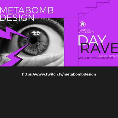 twitch title card branding design graphic design identity promotion rave twitch type