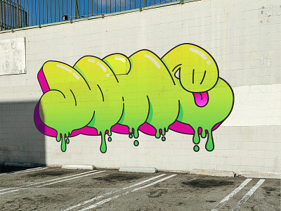 Done done drip graffiti hand drawn handlettered handlettering lettering letters paint slime spray paint tag tounge vector wall