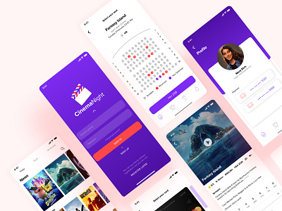 Movie Booking App app booking app cinema clean ui concept ios app design iphone x minimal movie movie app ticket ui uidesign ux