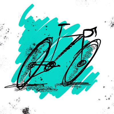 Gravel Bike Illustration bicycle bike canyon canyonbike illustration ink procreate sketch