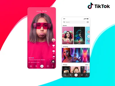 Tiktok App Redesign Concept - UX/UI Design app design challenge dailyui dailyuichallenge figma mobile ui redesign tiktok tiktok app tiktok redesign ui ui design ux