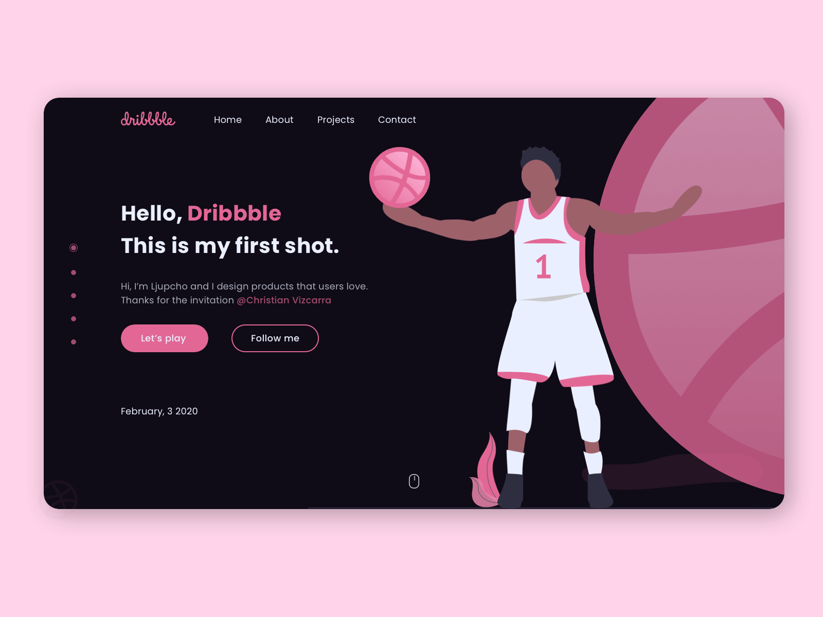 My first Dribbble shot. animation branding design illustration minimal motion graphic sketch ui ux web website