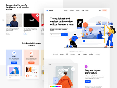Wibbitz - Home app brand branding business cms design development identity illustration logo product design type ui ux video visual web web design website