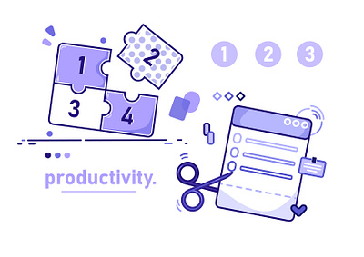 Productivity better block business design flat illustration inspiration minimal productivity thinking work