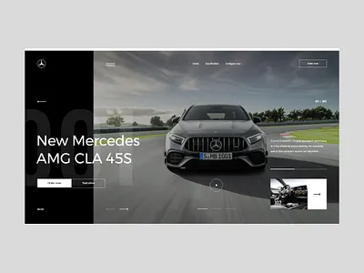 #79 Shots for Practice automotive black car clean concept dark design flat homepage mercedes minimalism modern slider ui ux vehicle web website