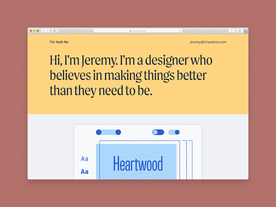 Tin Yeah No branding design digital flat typography ui website