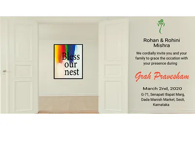 House warming invitation card design cover art design invitation card invitation design