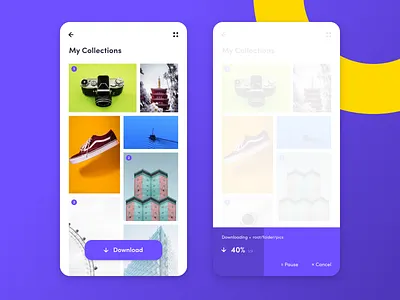 Download - Micro-interaction adobe xd app app design clean concept design download interaction design microinteraction minimal purple simple simple clean interface simple design ui uiux ux