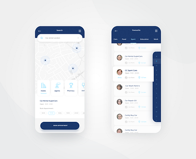 Mobile app design concept view app interface ios mobile ui ux