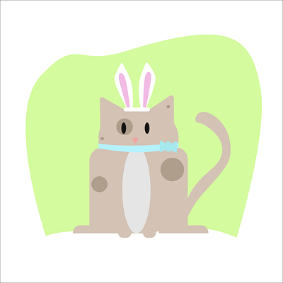 Easter Kitty illustration