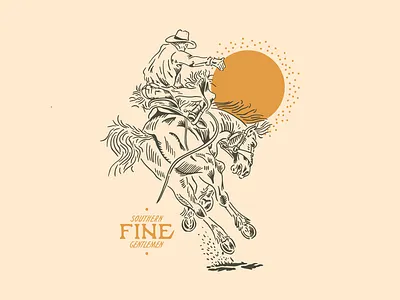 Buck ‘Em branding hand drawn illustration typography vintage