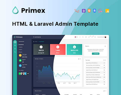 Primex - HTML & Laravel Admin Dashboard Template admin admin dashboard admin panel admin template admin themes bootstrap 4 clean design css html jquery latest premium admin templates responsive