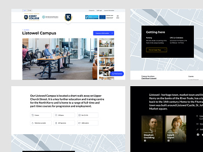 Campus location overview campus education education website educational higher education location web design website