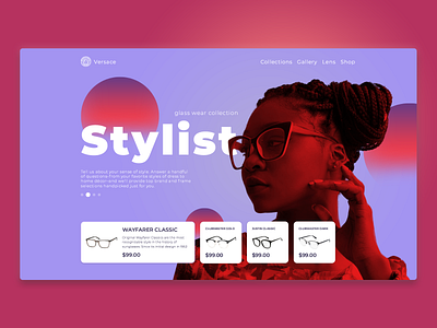 Duotone glass wear - Website adobe xd duotone interface landingpage ui uidesign ux webdesign website