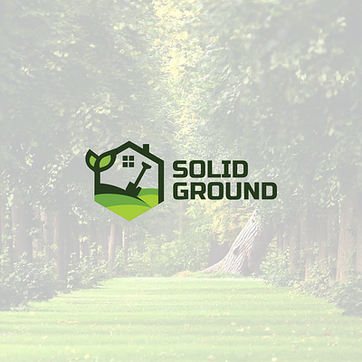 Solid Ground Landscaping brand branding clean design gradient illustration logo mark new vector