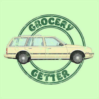 Grocery Getter adobe adobe illustrator car cavalier chevrolet illustration photoshop vector illustration vintage