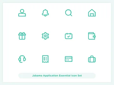 Jabama Application Essential Icon Set android application icon icon design icon set iconography icons interface ios jabama linear persian ui ux vector