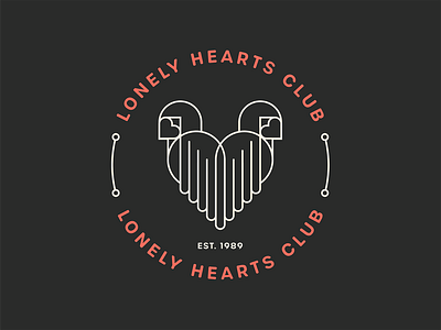 🥀 Lonely Hearts Club 🥀 badge heart illustration illustrator logo lonely love love symbol symmetry valentine valentines day valentines day card vector art visual design