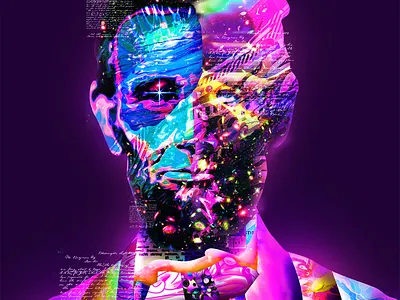 Trippy Lincoln abraham abraham lincoln abstract art artwork collage art colorful everydays gradient iridescent klarens lincoln minimal minimalist patterns poster psychedelic texture tripping trippy