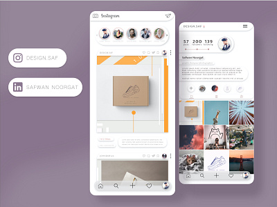 Instagram Re-design adobe xd adobexd graphic design instagram minimalistic mockups photoshop ui uidesign uiux ux