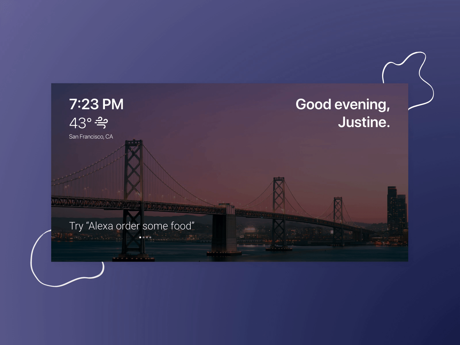 Designing for Voice - Home Screen adobe xd alexa alexa show animation auto animate design product design ui ui design voice voice design