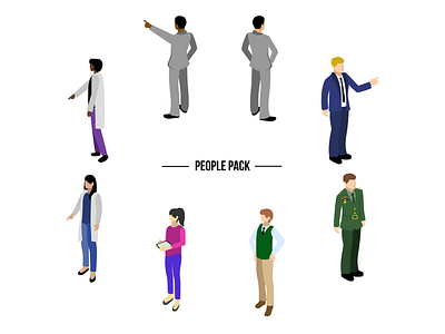 People Pack art design flat design flat design people illustration illustrator people pack peoples set ux vector