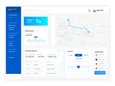 logistic/Delivery Dashboard Design dashboad delivery app design home logistics product design ui uidesign uiux web design