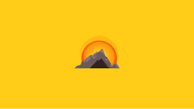 mountains sunset design flat illustration illustrator logo minimal original logo